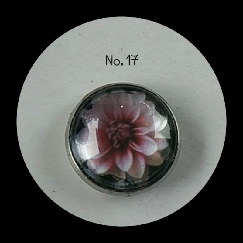 BM05-BROS MAGNET BUNGA /MAGNETIC HIJAB BROOCH 18MM-No. 17