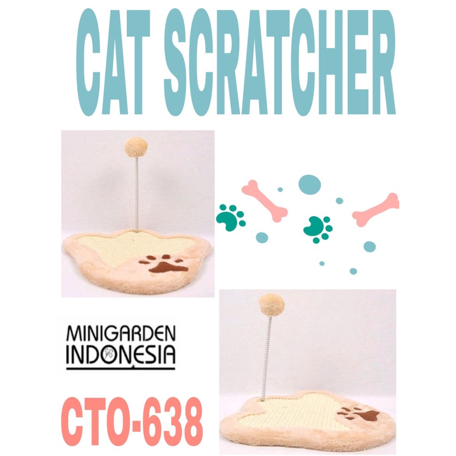 GARUKAN KUCING CTO638 mainan kucing interaktif cat scratcher cat toy papan garuk stik bulu tongkat bulu