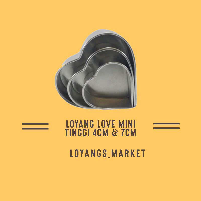 Loyang Love Mini / Loyang Hati / Pcs