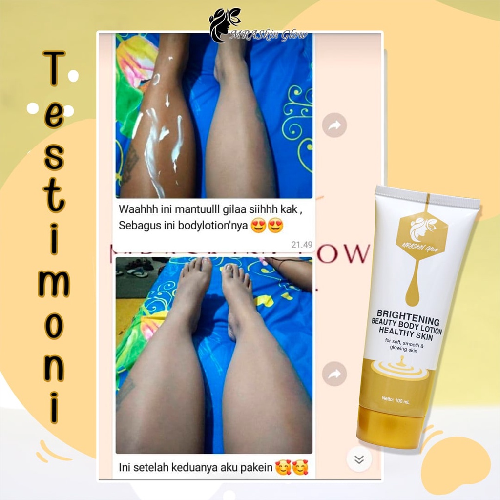 [TERMURAH] HB BRIGHTENING BODY LOTION ORIGINAL MRASKIN GLOW PEMUTIH KULIT BPOM