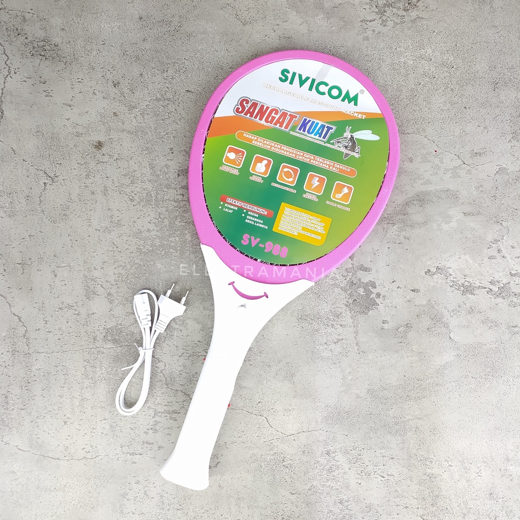 Raket Nyamuk / Lalat Rechargeable SIVICOM SV- 988
