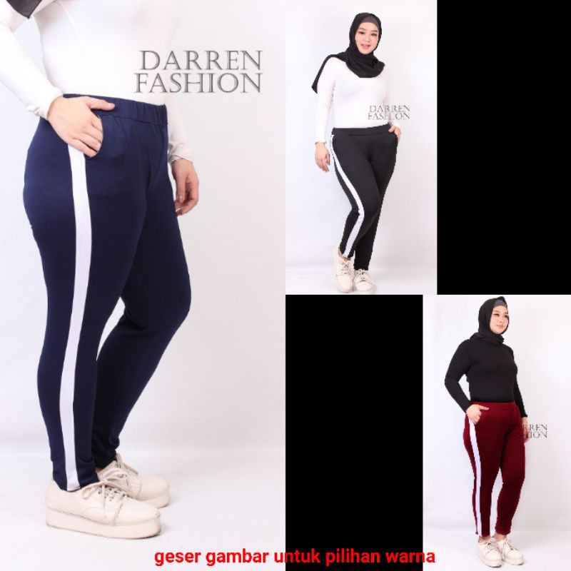 Celana Panjang Jumbo List  . Celana Panjang Wanita Jumbo Model List Sarah . Jumbo Pants Murah Sarah