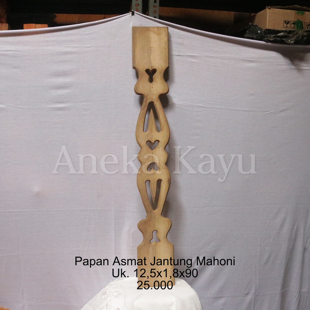 

Papan Asmat Jantung Mahoni 12.5 x 1.8 x 90