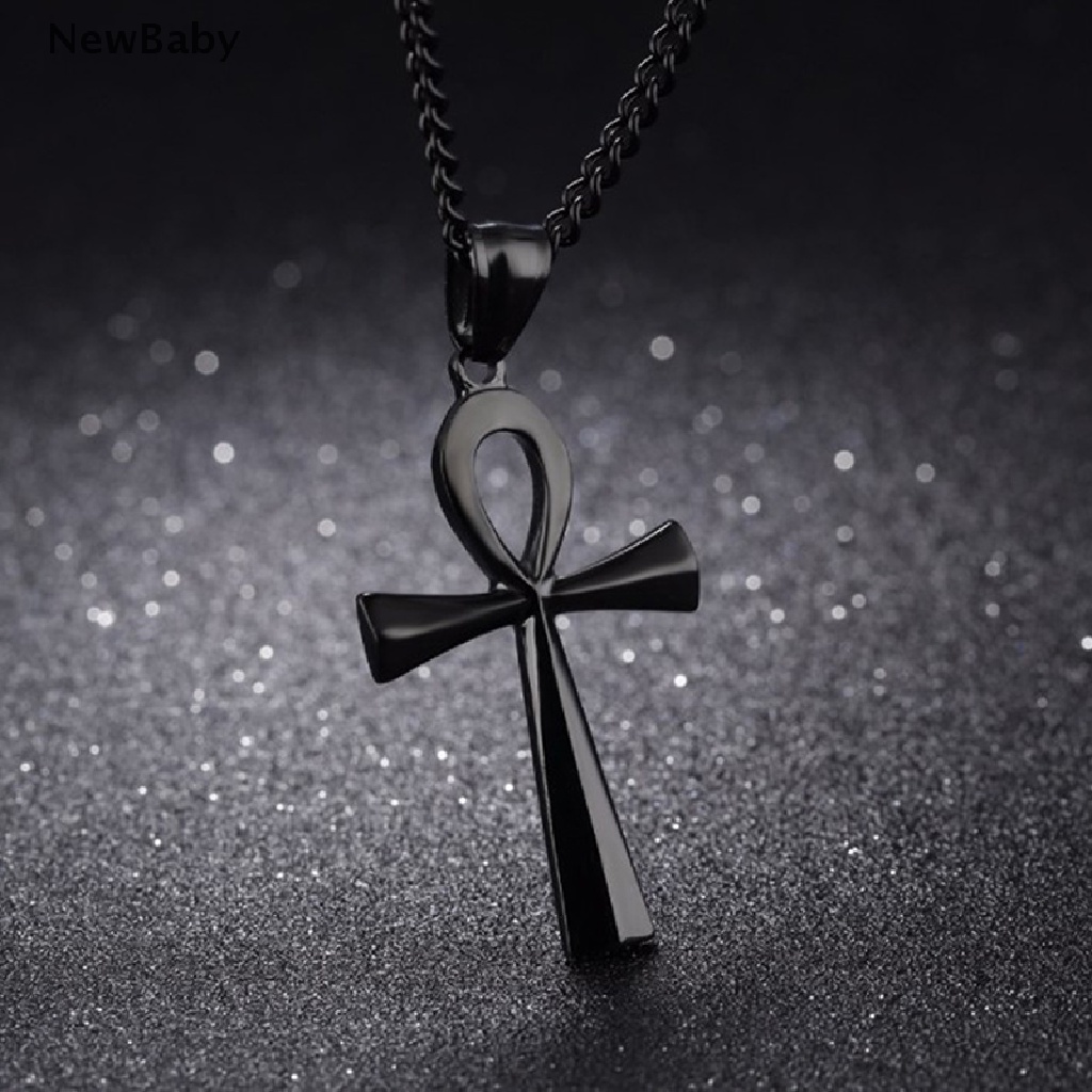 Newbaby Kalung Rantai Liontin Crucifix Ankh Mesir Untuk Hadiah Perhiasan Wanita