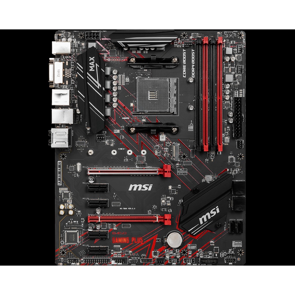 Motherboard MSI B450 Gaming Plus MAX AM4 B450 DDR4 USB3.2 SATA3