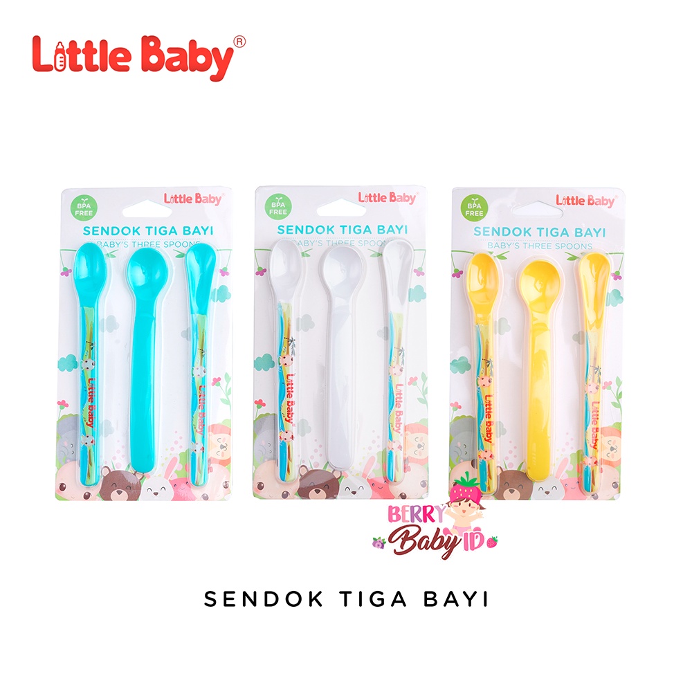 Little Baby Sendok Bayi 3 Macam Baby Spoon Perlengkapan Makan Bayi Berry Mart