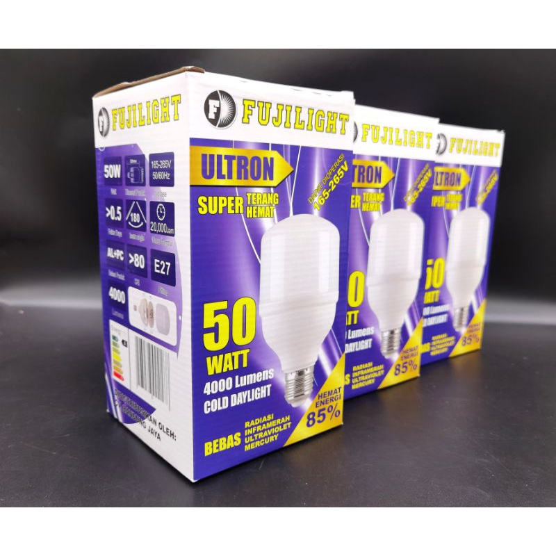 Lampu Led 50w FUJILIGHT ULTRON, warna bolam putih 6500K,garansi 1 tahun, model capsul