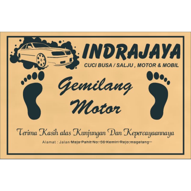 

500PCS Custom alas kaki / alas cuci mobil / Carwash / ukuran 30x45Cm Bahan Samsons 80gr cerah bukan Kraft coklat