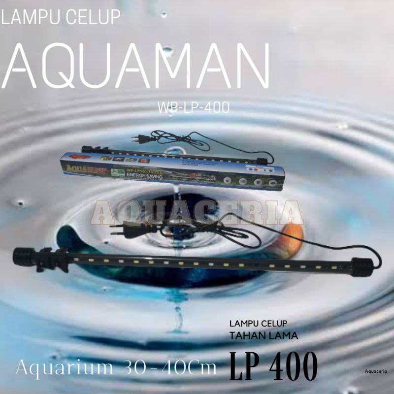 Lampu celup Aquarium AQUAMAN WP-LP400-T4 LED lampu celup aquarium 40Cm