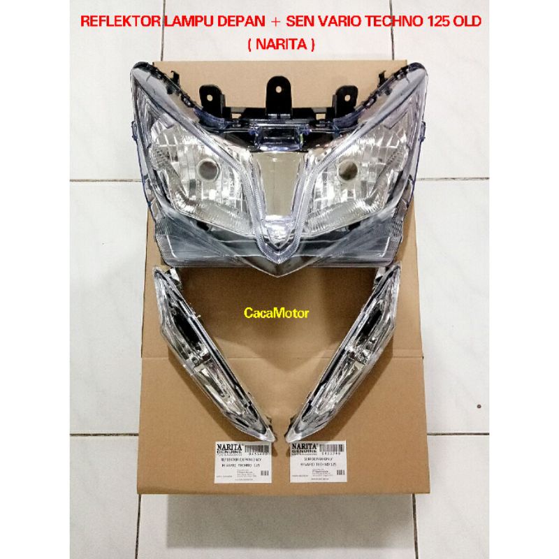 REFLEKTOR  + LAMPU SEN DEPAN VARIO TECHNO 125 ( 2012 - 2014 )