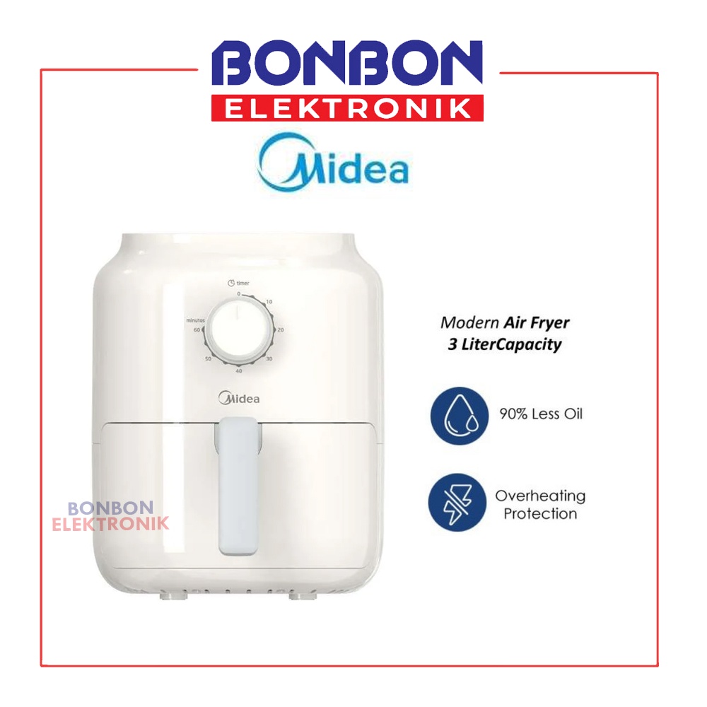 Midea Air Fryer MF-TN30A(W) Kapasitas 3L / MF-TN30AW