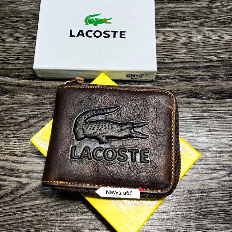 DOMPET KULIT ASLI PRIA DOMPET IMPORT DOMPET LACOSTE LEVIS SLETING FULL