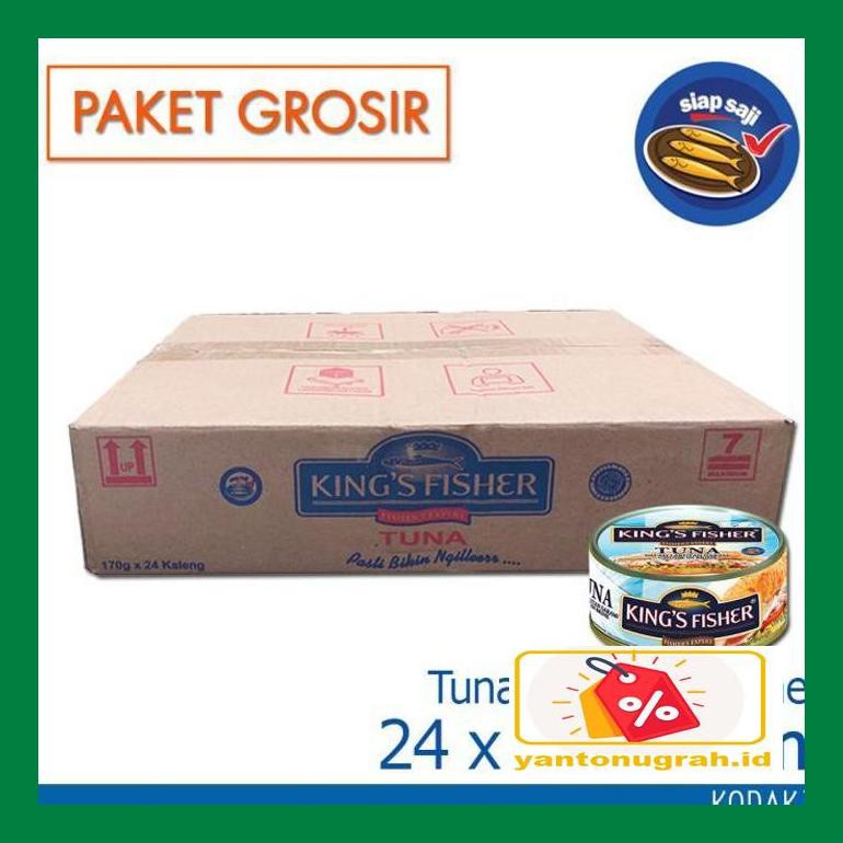 

Ytnksot Paket 24 Pcs King'S Fisher Tuna Dalam Air Garam Tuna In Brine 170Gr Sotyt07