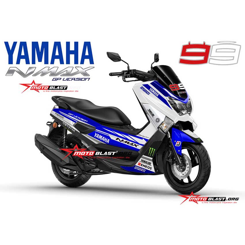 Decal Sticker Motoblast - NMAX White GP1-Fullbody