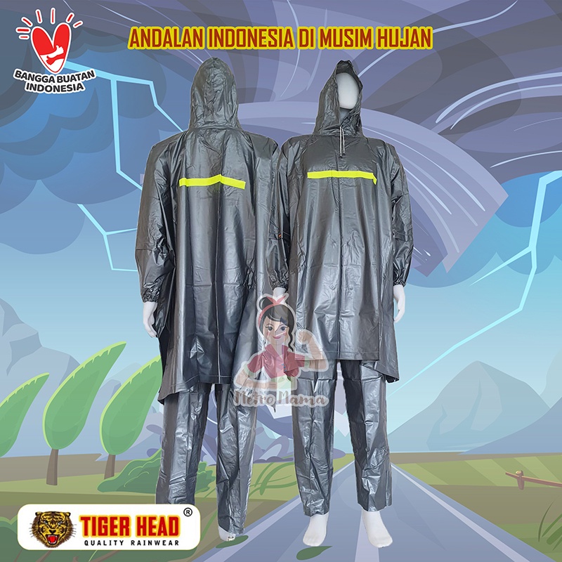 Jas Hujan Ponco Lengan Poncho Celana Eksklusif EXCLUSIVE TIGER HEAD 68214