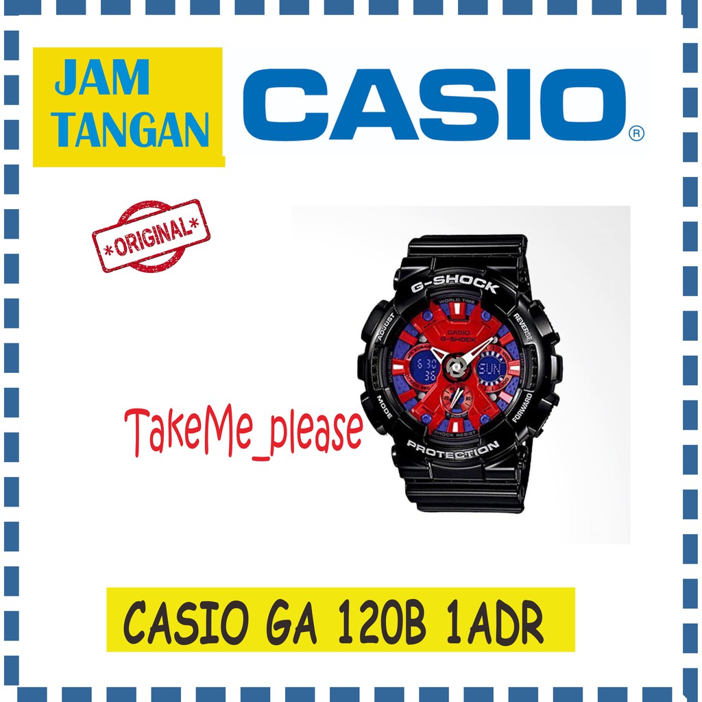Casio Jam Tangan GA 120B 1ADR Original
