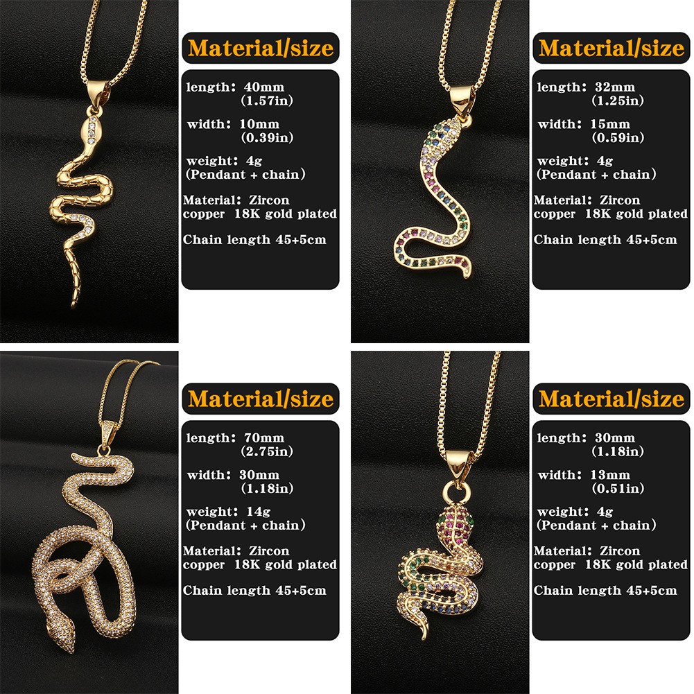 Eropa dan Amerika berlebihan kalung ular Cobra liontin populer ornamen kalung baru kalung untuk wani