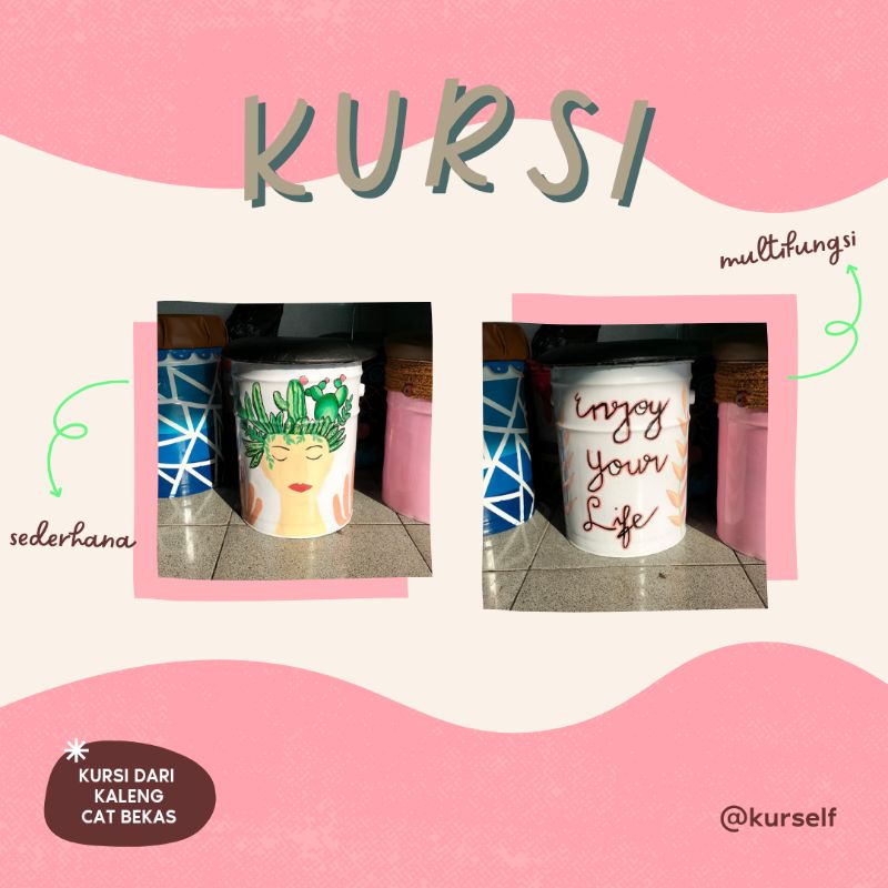 KURSI DARI KALENG CAT BEKAS