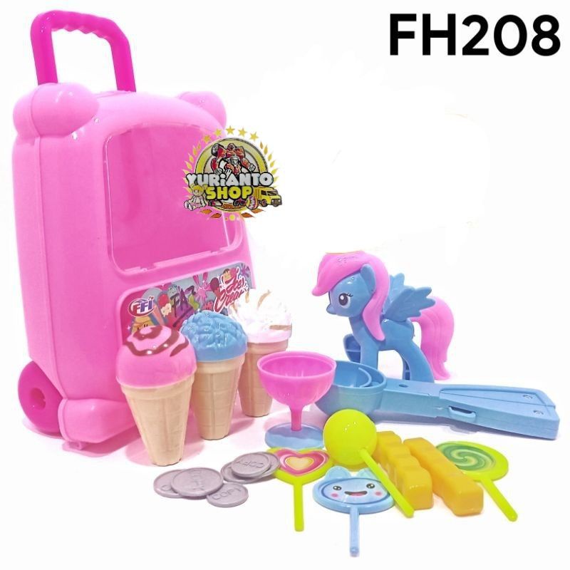 COD PROMO FH207 FH208 Mainan Ice cream SET LITTLE PONY - MAINAN MINI TROLLEY