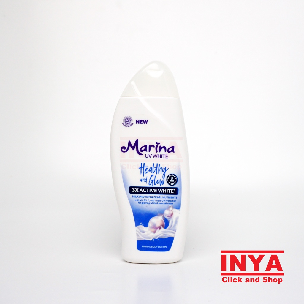 MARINA UV WHITE HEALTHY AND GLOW MILK 185ml - Hand and Body Lotion