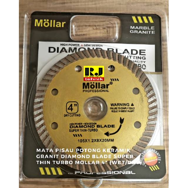 Mata Pisau Potong Keramik Granit Diamond Blade Super Thin Turbo Mollar