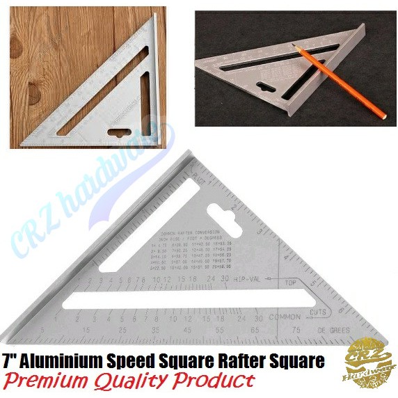 

Penggaris Siku Segitiga Aluminium 7 Inch Speed Square Right Angle Premium Quality Product