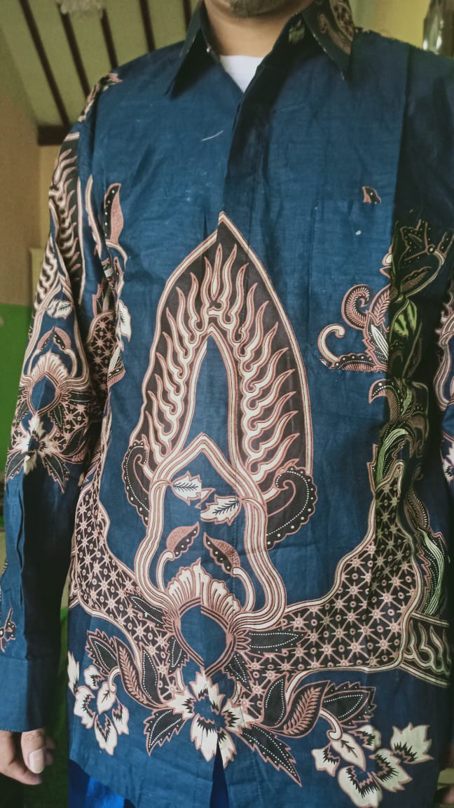 Batik Pria Kasual Lengan Panjang M L Xl Xxl Batik Sadewi