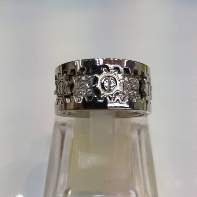 cincin titanium pria wanita,cincin titanium permata