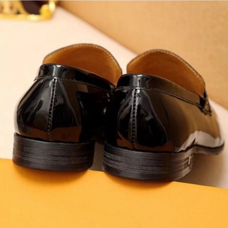 sepatu formal lou is vuitton pantofel pria lv resmi kulit asli mirror quality