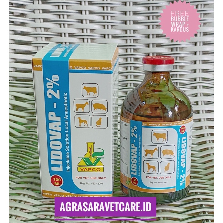 VAPCO LIDOVAP 2 % 100 ml (LIDOCAIN 2%) untuk hewan