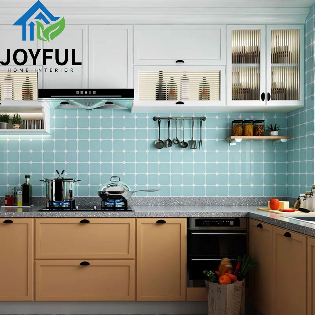 Wallpaper Sticker Dapur &amp; Kamar Mandi Anti Air Minyak dan Api • 60cm X 250cm