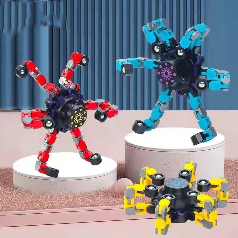 Mainan Fidget Spinner Robot Transformers Terbaru / Mainan Penghilang Sterss