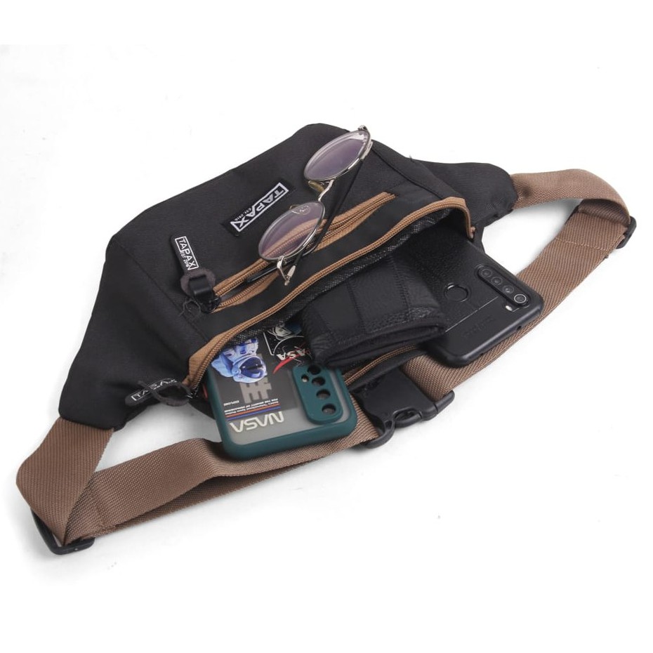 Waistbag Unisex Trendy Tapax Scoklat Kobeo