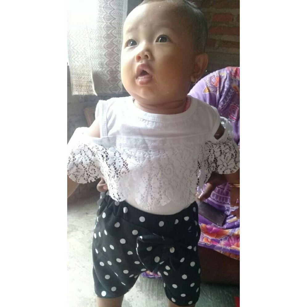Rmshop - baju echa fashion korea lucu set 1 3 4 5 tahun import murah setelan anak perempuan cewek-8