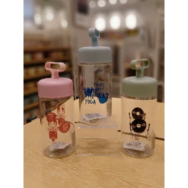 Miniso plastic water bottle botol minum lucu 440ml