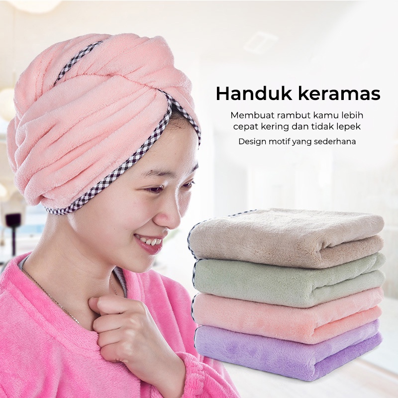 Handuk kepala Handuk keramas microfiber bunny import MX1030 zio