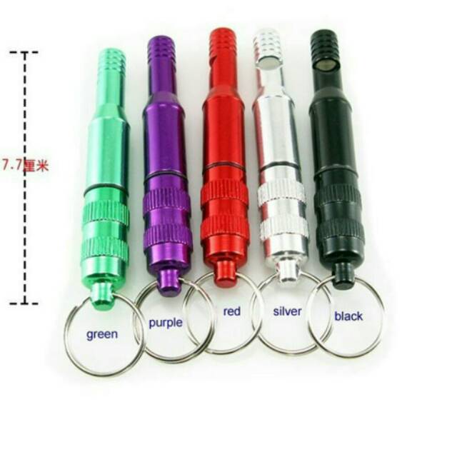 Peluit panjang aluminium alloy survival outdoor lepri keychain whistle emergency camping hiking