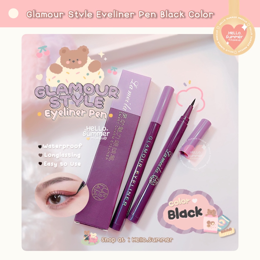 Glamour Style Eyeliner Pen Black Color Pigmented Waterproof 2ml