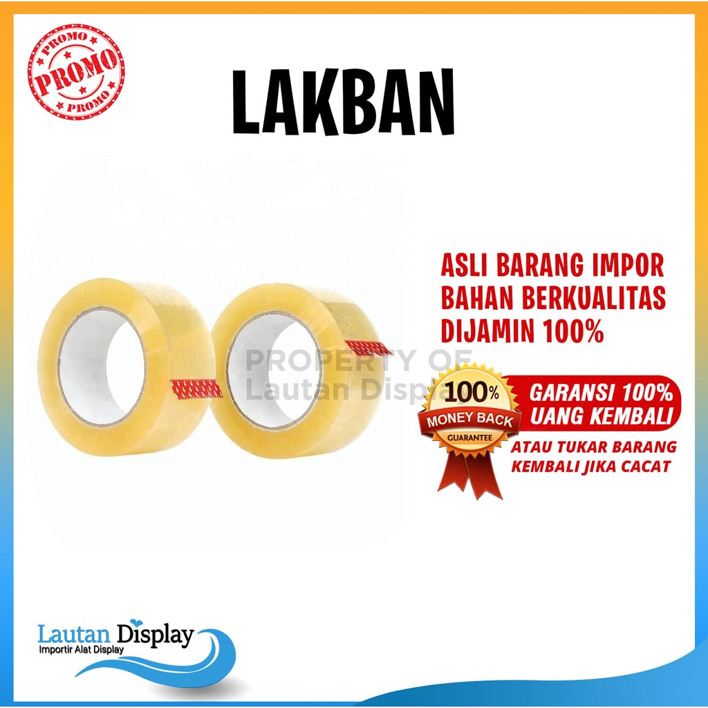 

(1 Pcs) Lakban Bening Selotip Bening Solasi 45mm x 90 Yard