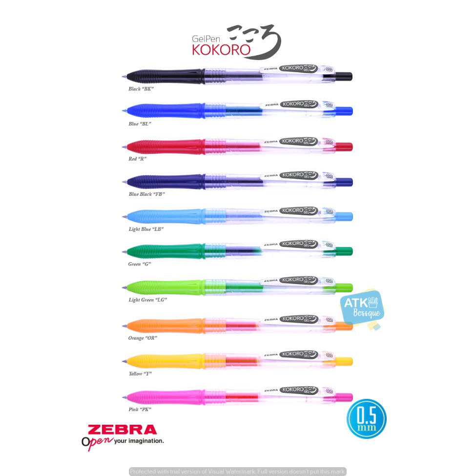 

Pulpen / Pena Gel Kokoro 0.5 mm Ready Semua Warna