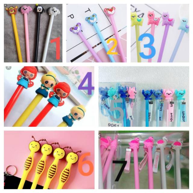 

Pulpen karakter setengah lusin/6biji