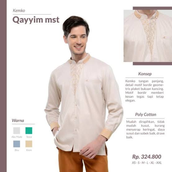 rabbani kemko qayyim mst / koko dewasa/ koko lengan panjang