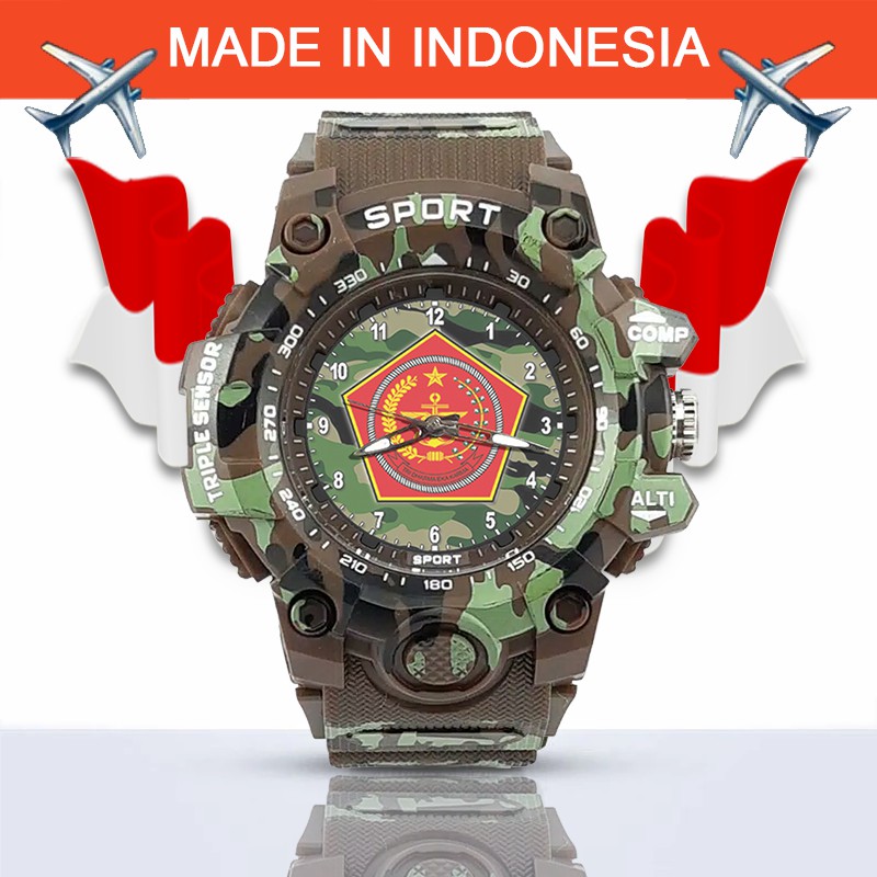 {Istimewa} Jam Tangan TNI (Tentara Nasional Indonesia) - Coklat Water Resistant