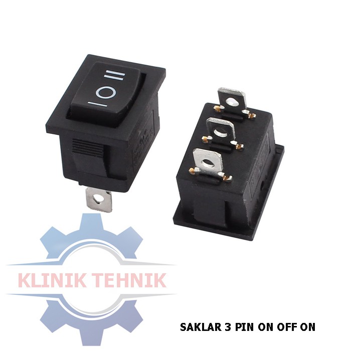 saklar mini roker 3 pin on off on