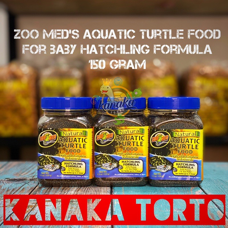 Zoomed Zoo Med Aquatic Turtle Baby Hatchling 150 Gram Makanan Pelet Kura Air Damer Ast Res Brazil