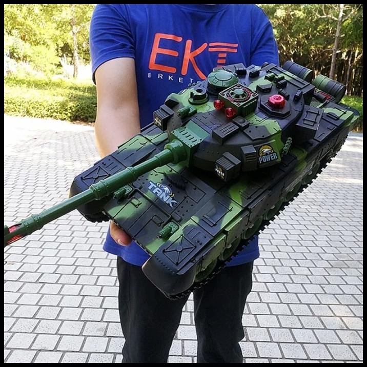 Mainan Remote Control RC Tank Militer Besar War Tank Remot Kontrol