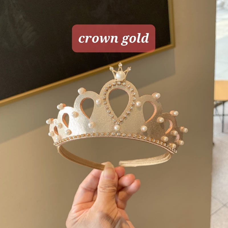 CROWN TIARA BANDO MAHKOTA PRINCESS ANAK PEREMPUAN AKSESORIS FASHION KOREA IMPOR