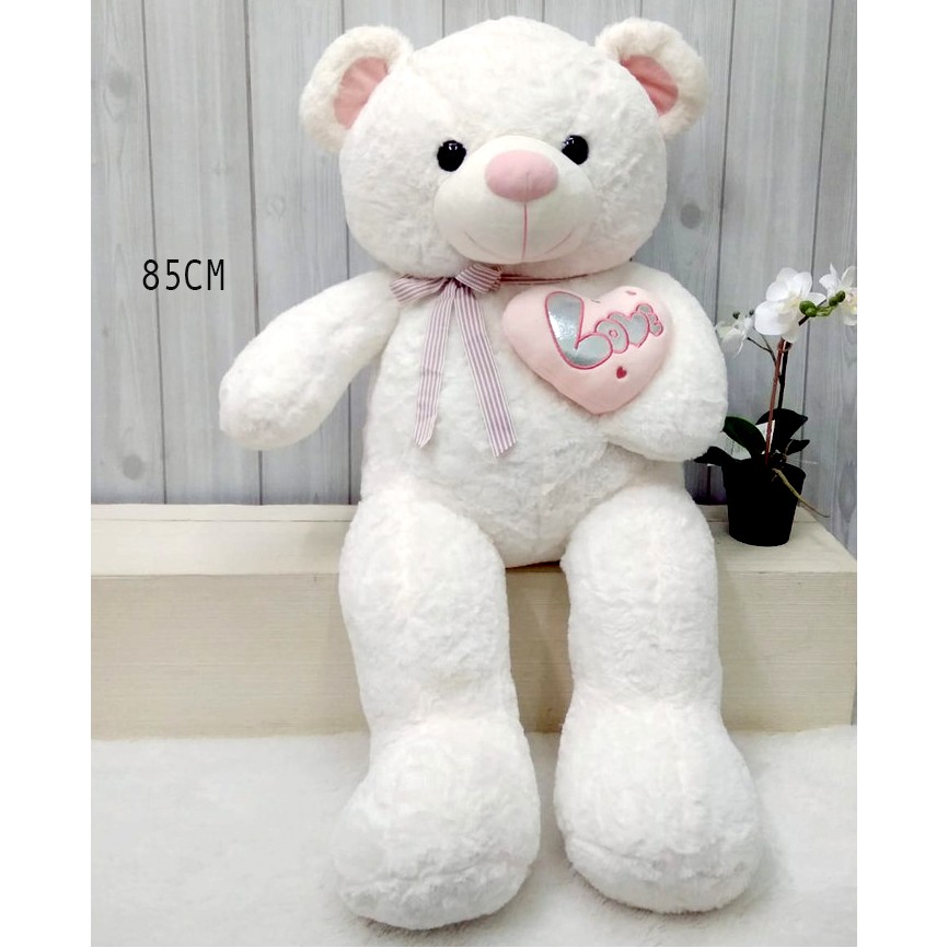 BONEKA TEDDY BEAR LOVE PASTEL VALENTINE KADO ULTAH SHABBY CHIC BERUANG TEDY