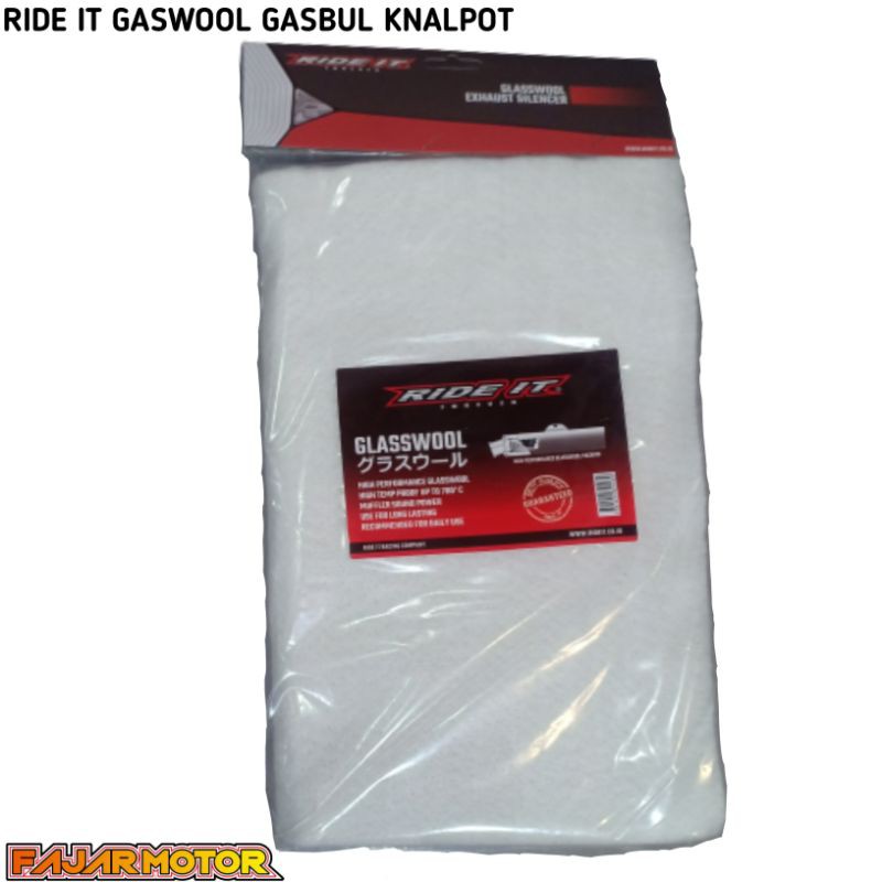 RIDE IT GASWOOL GASBUL KNALPOT PUTIH ORIGINAL RIDE IT