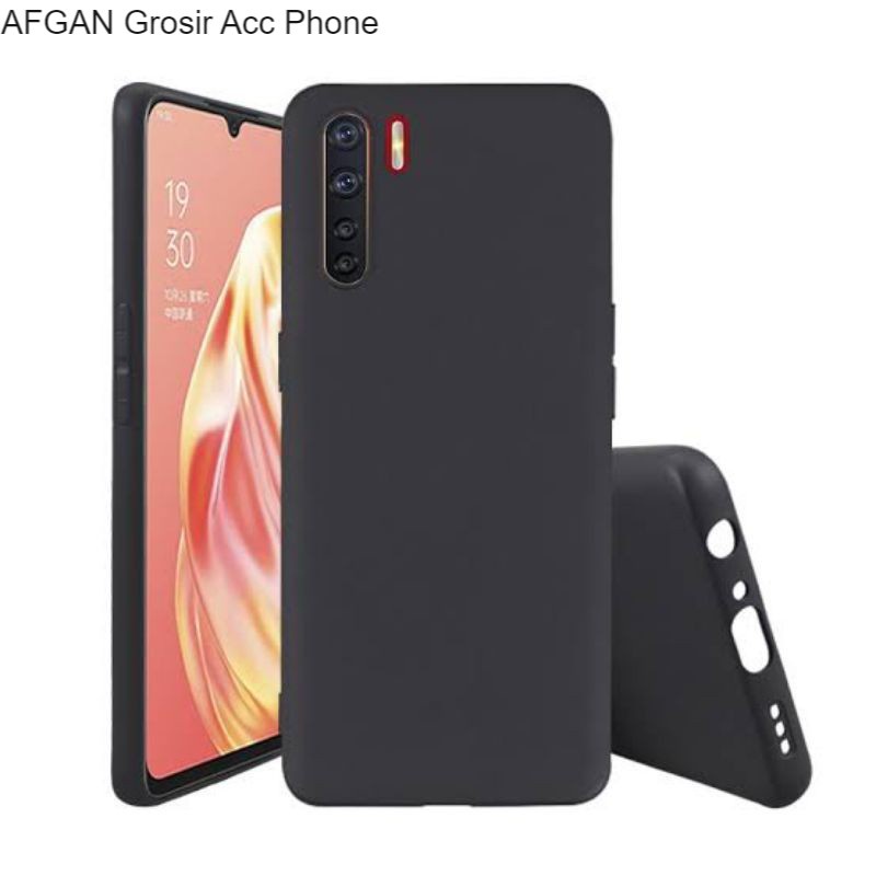 Soft Case Blackmatte Oppo Reno 3 Casing Silikon Slim Black Matte Hitam Polos Oppo Reno 3 Grosir